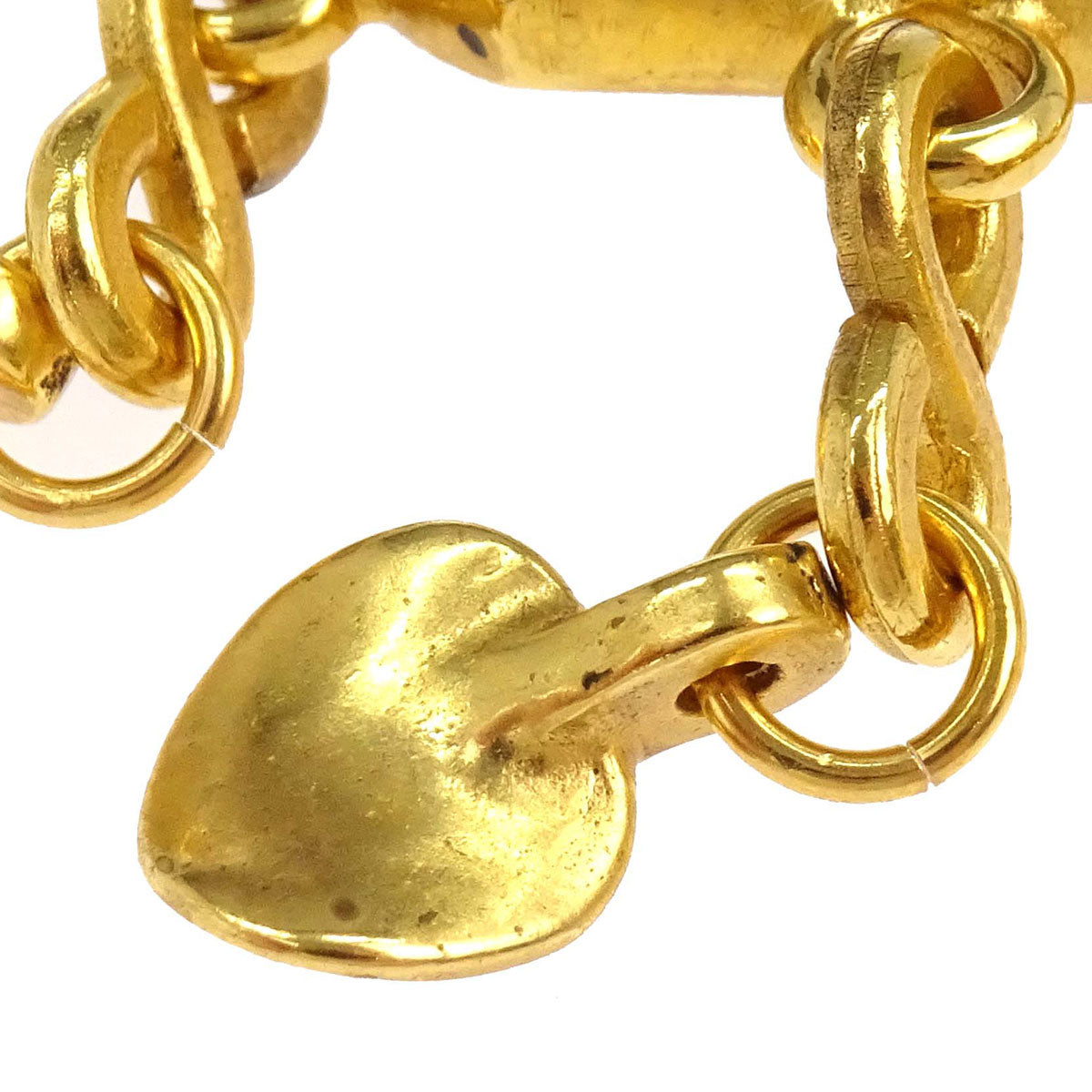 Chanel Gold Button Rhombus Dangle Clip-On Earrings 96P