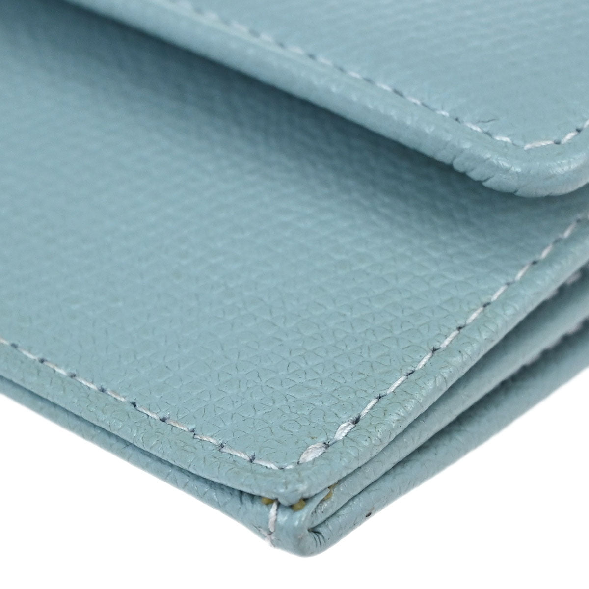 Chanel Light Blue Calfskin Coin Purse Wallet