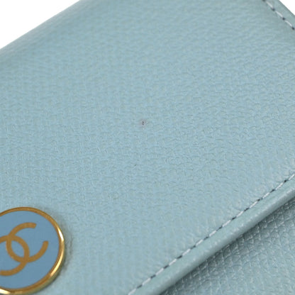 Chanel Light Blue Calfskin Coin Purse Wallet