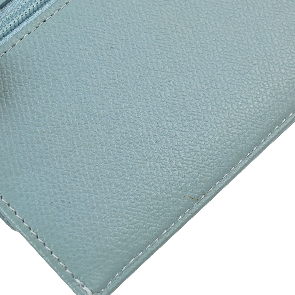 Chanel Light Blue Calfskin Coin Purse Wallet