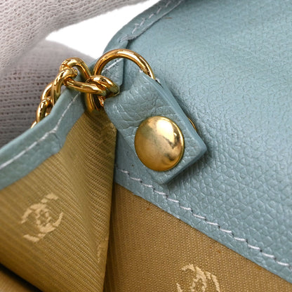 Chanel Light Blue Calfskin Coin Purse Wallet