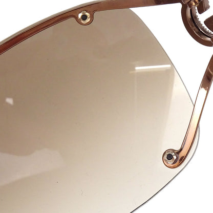 Gucci Sunglasses Eyewear Brown Rhinestone 62□12 120 Small Good