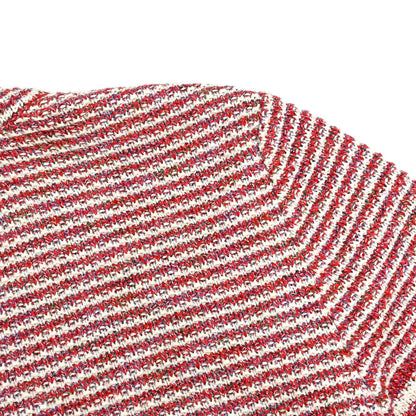 Chanel 2015 Striped Cardigan Paper Red #36