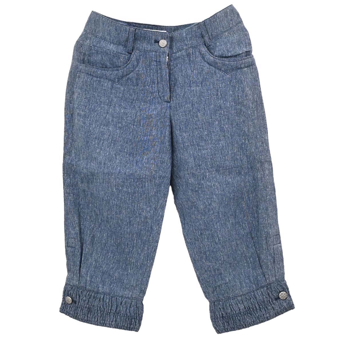 Chanel 2013 Linen Capris Pants Blue #34