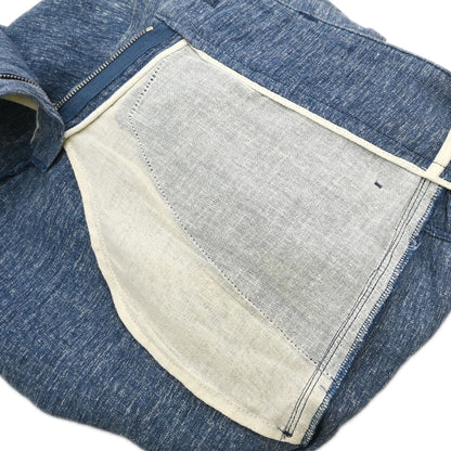 Chanel 2013 Linen Capris Pants Blue #34