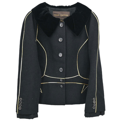 Louis Vuitton 2005 Velvet Collar Piped Wool Jacket #36