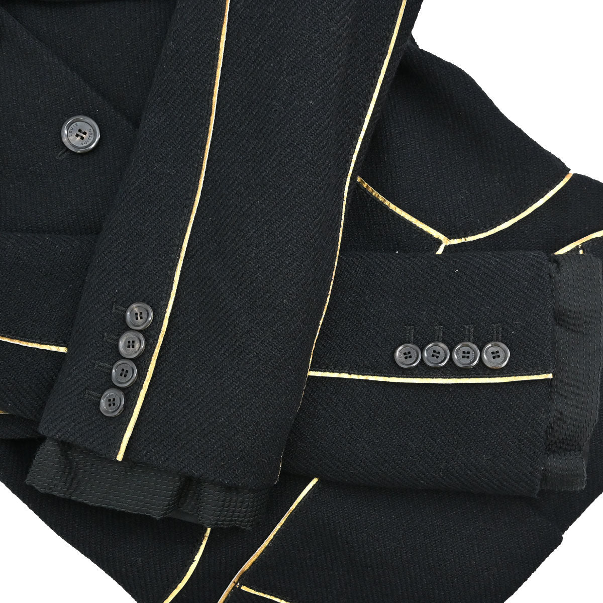 Louis Vuitton 2005 Velvet Collar Piped Wool Jacket #36