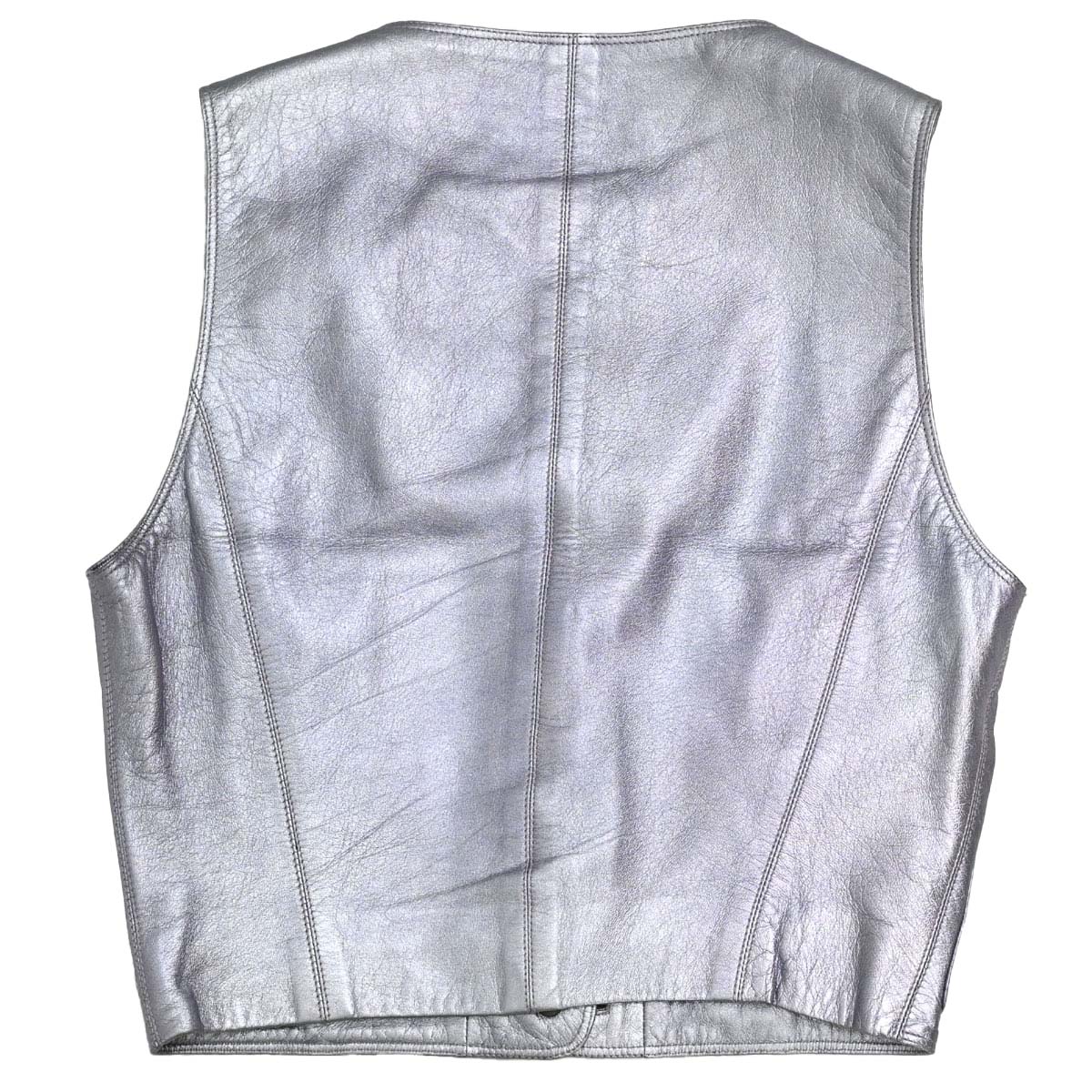 Chanel 1994 Leather Vest Metallic Purple #34