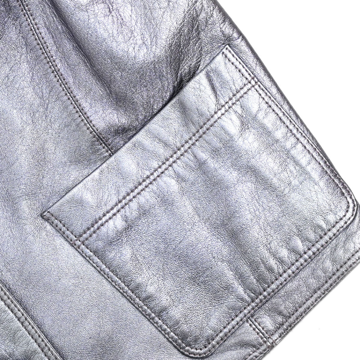 Chanel 1994 Leather Vest Metallic Purple #34
