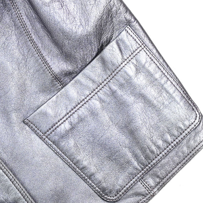 Chanel 1994 Leather Vest Metallic Purple #34