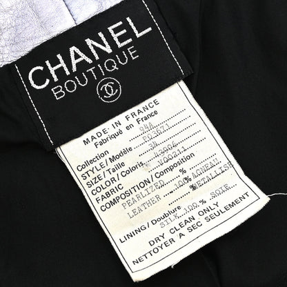 Chanel 1994 Leather Vest Metallic Purple #34