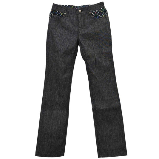 Louis Vuitton 2011 Denim Long Pants Monogram Dark Gray #34
