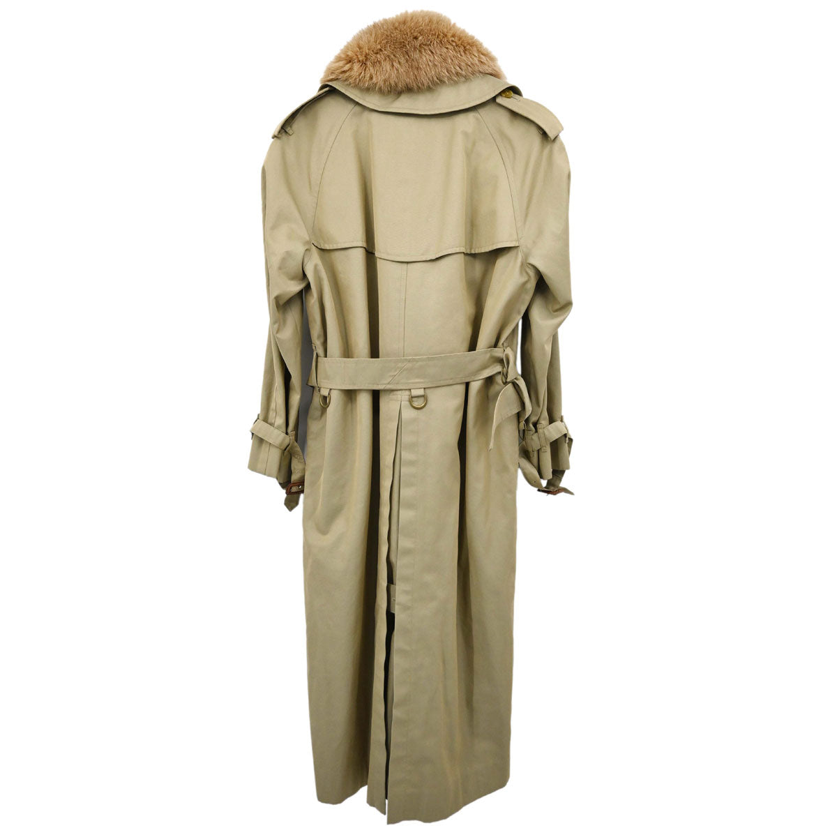 Burberrys 1990s Fox Fur Trench Coat #38–40