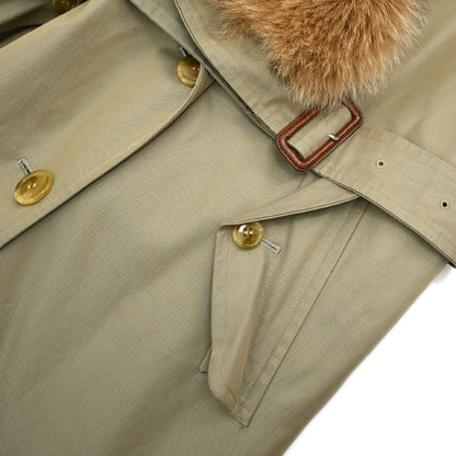 Burberrys 1990s Fox Fur Trench Coat #38–40