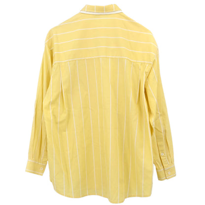 Christian Dior Striped Shirt Top Light Yellow White #S