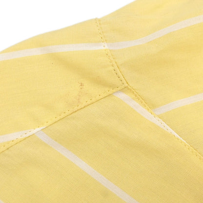 Christian Dior Striped Shirt Top Light Yellow White #S