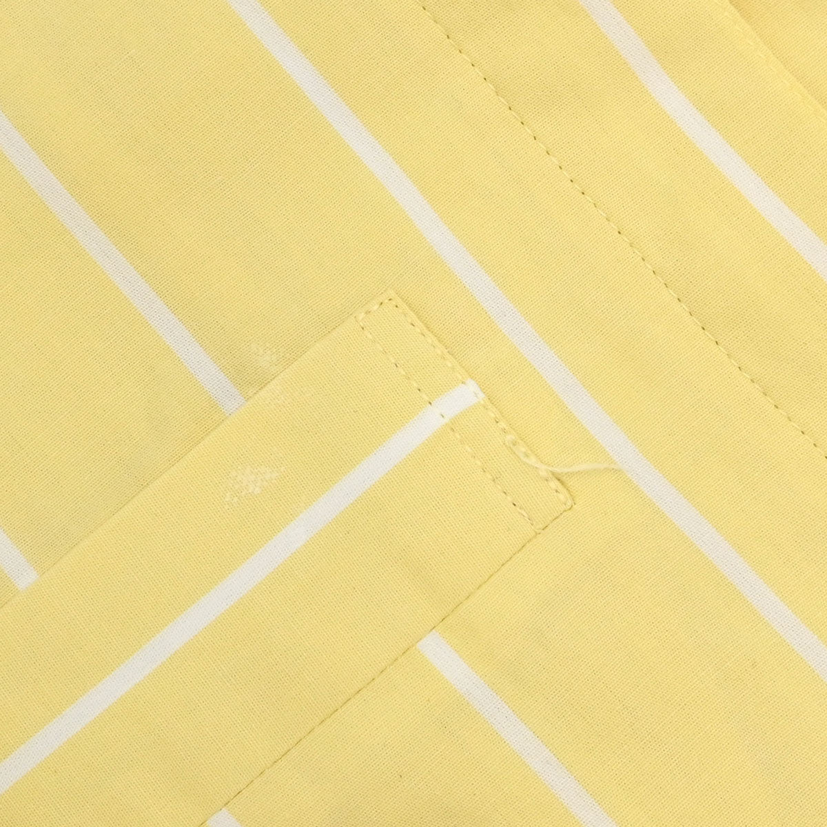 Christian Dior Striped Shirt Top Light Yellow White #S