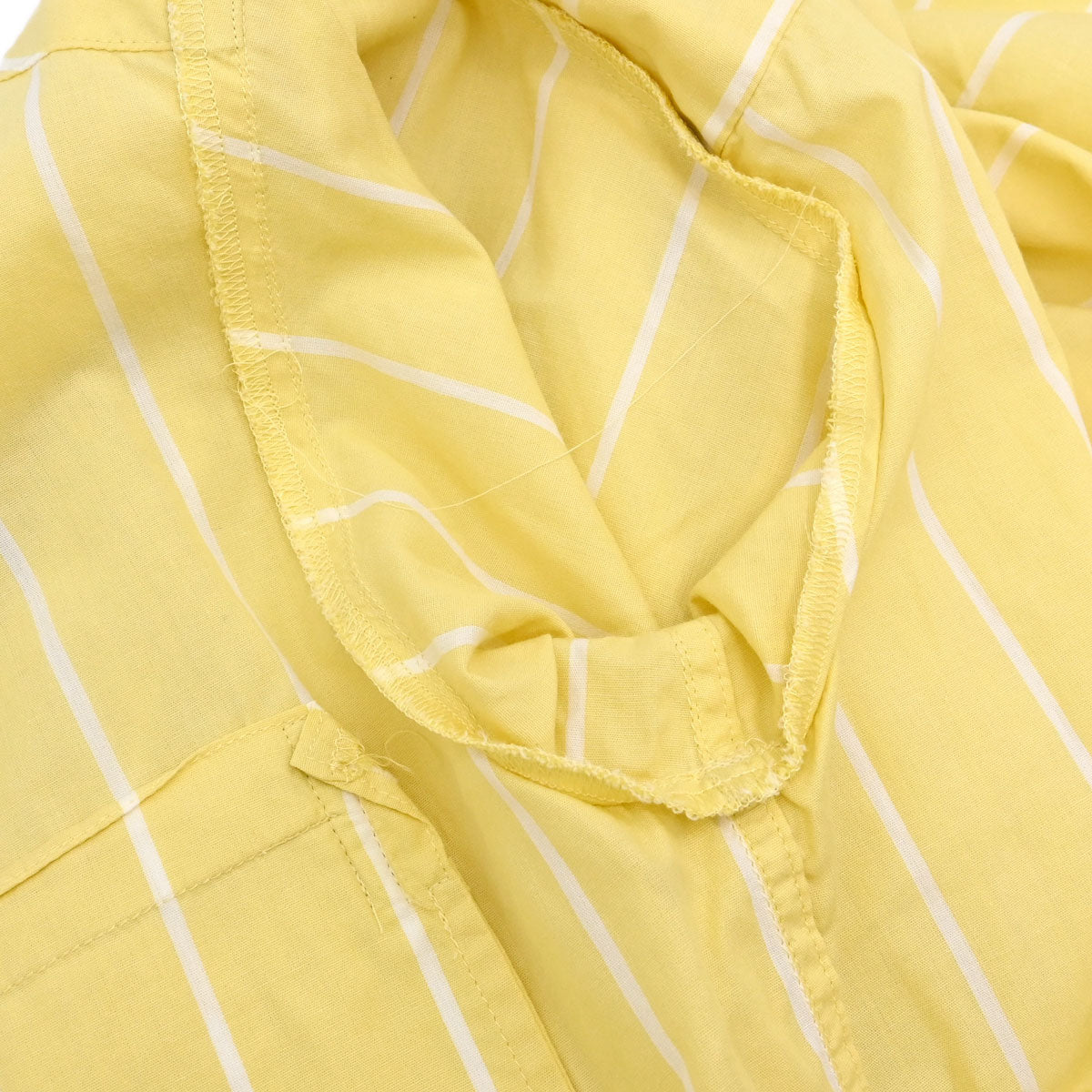 Christian Dior Striped Shirt Top Light Yellow White #S