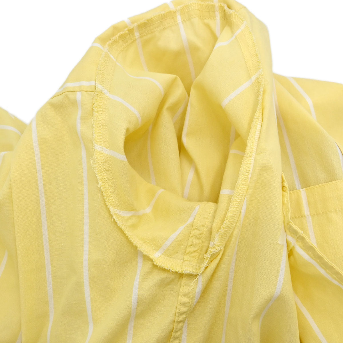 Christian Dior Striped Shirt Top Light Yellow White #S