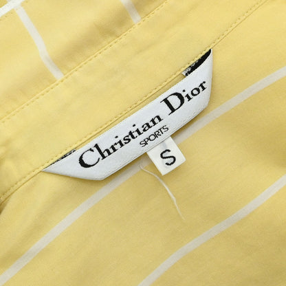 Christian Dior Striped Shirt Top Light Yellow White #S