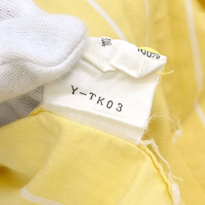 Christian Dior Striped Shirt Top Light Yellow White #S