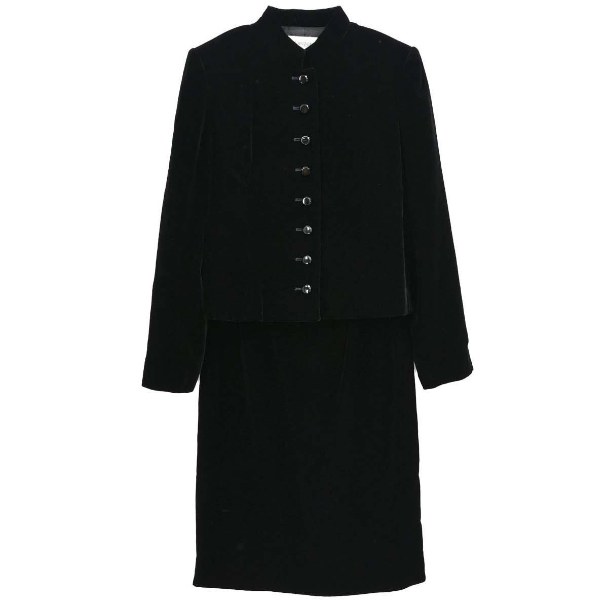 Yves Saint Laurent Setup Suit Jacket Skirt Black #36 #38