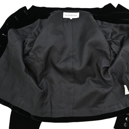 Yves Saint Laurent Setup Suit Jacket Skirt Black #36 #38