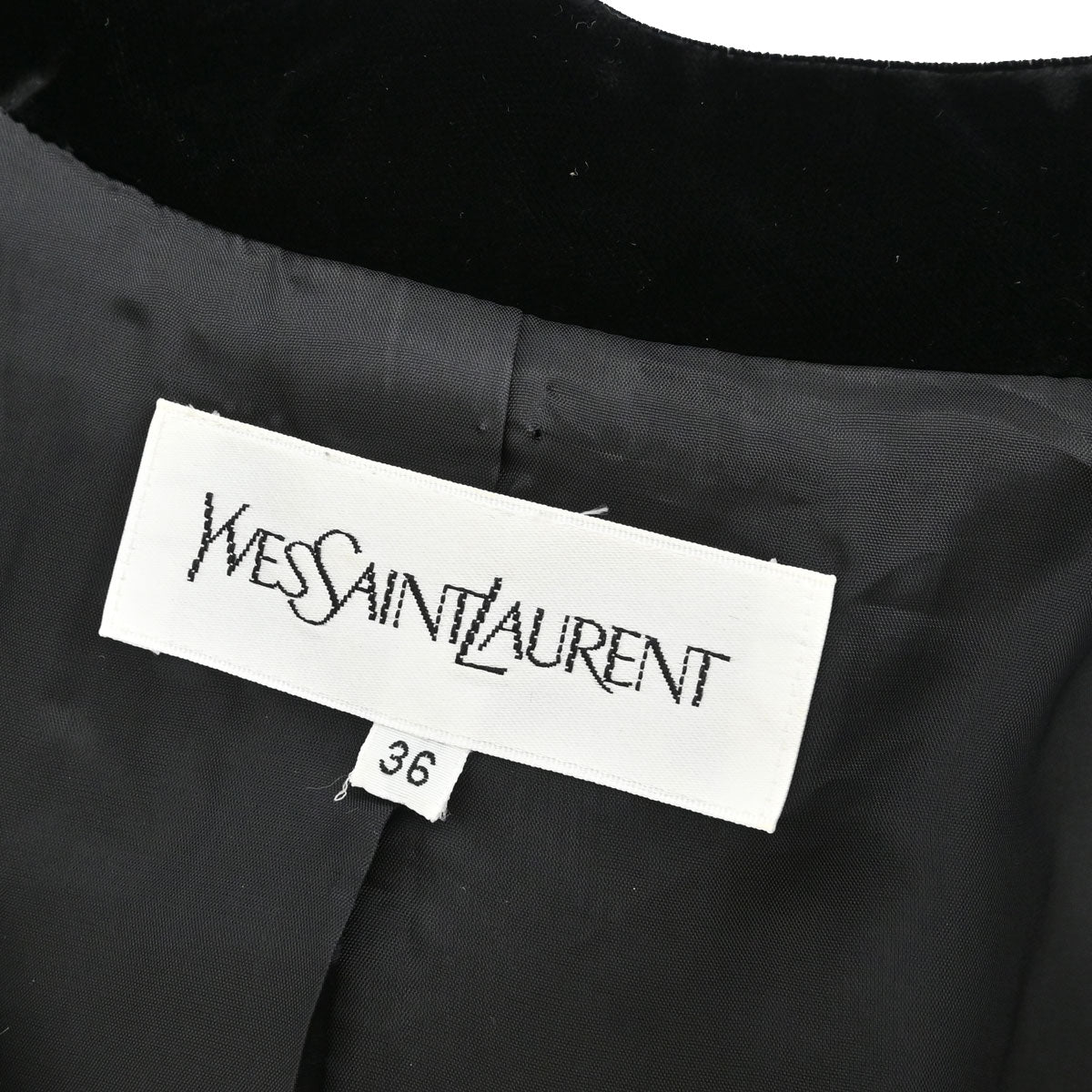 Yves Saint Laurent Setup Suit Jacket Skirt Black #36 #38