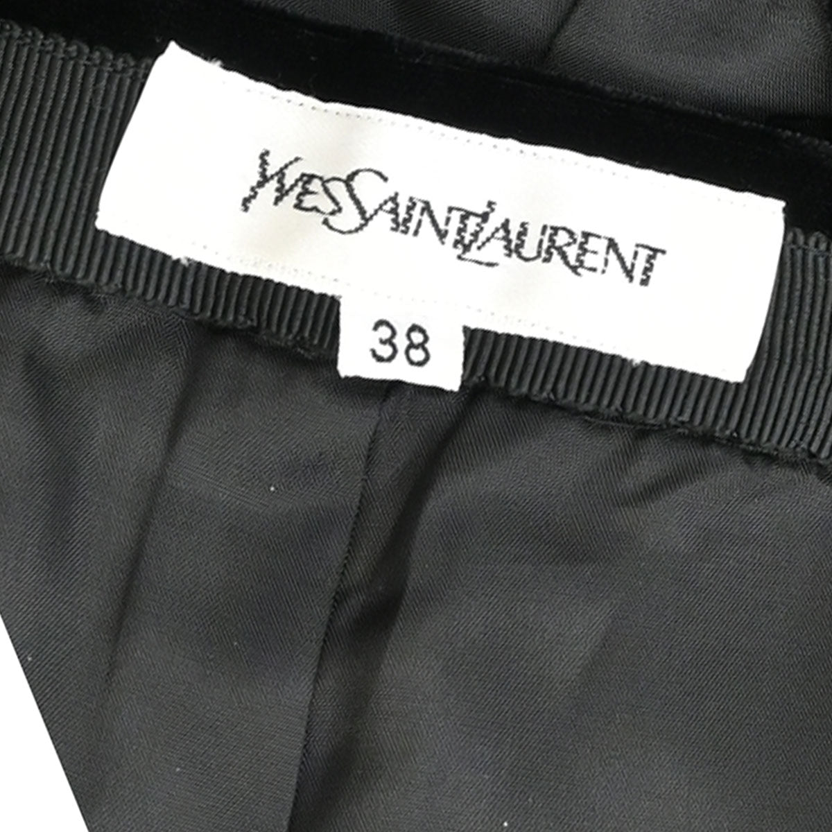 Yves Saint Laurent Setup Suit Jacket Skirt Black #36 #38
