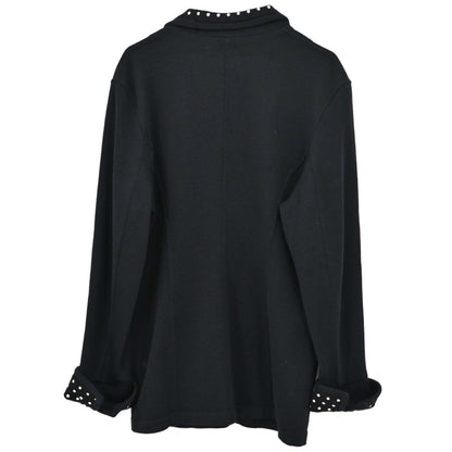 Christian Dior 1980s Polka Dot Detail Single-Breasted Jacket #M