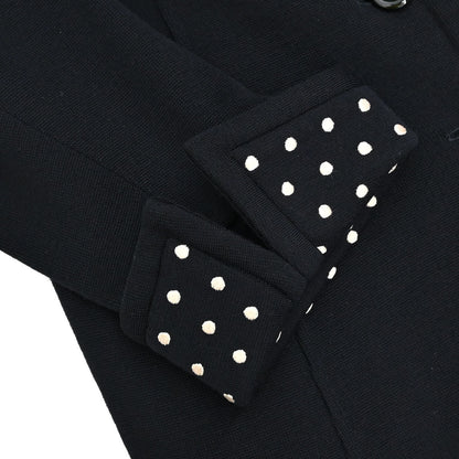 Christian Dior 1980s Polka Dot Detail Single-Breasted Jacket #M