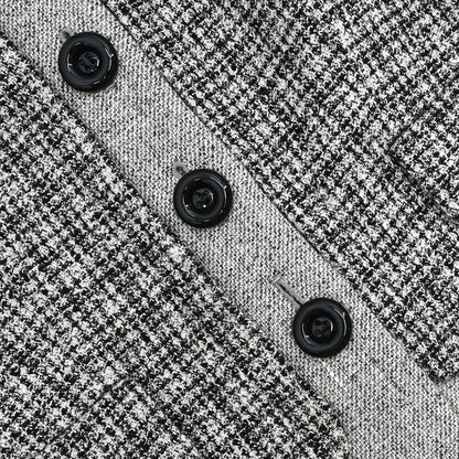 Christian Dior Collarless Tweed Jacket Gray #M