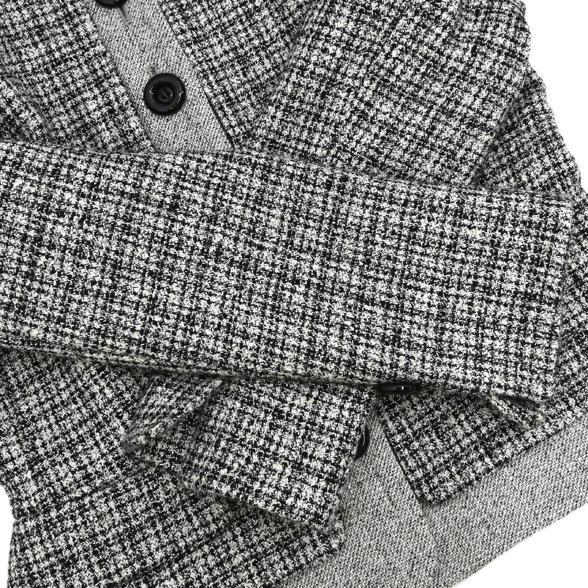 Christian Dior Collarless Tweed Jacket Gray #M