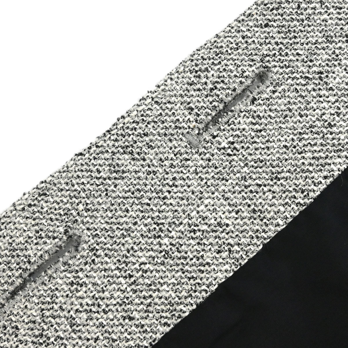 Christian Dior Collarless Tweed Jacket Gray #M