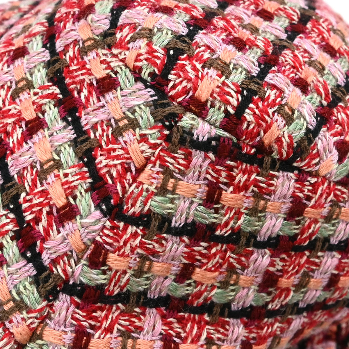 Chanel 2002 Tweed Multicolor Collarless Jacket Red #36