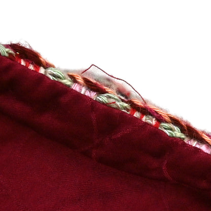 Chanel 2002 Tweed Multicolor Collarless Jacket Red #36