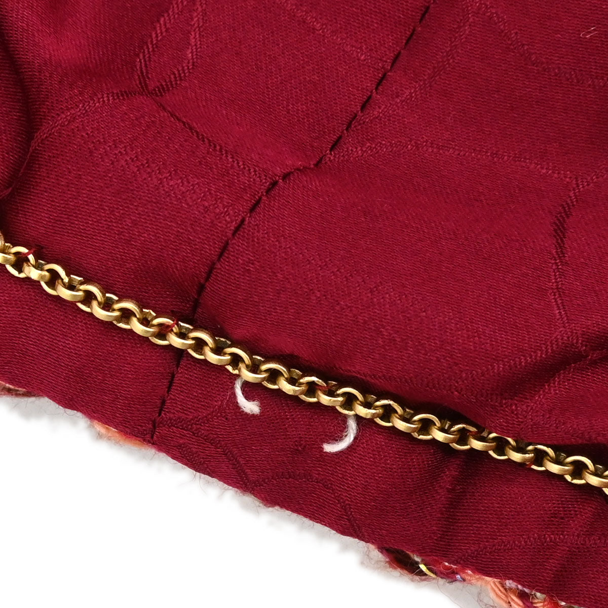 Chanel 2002 Tweed Multicolor Collarless Jacket Red #36