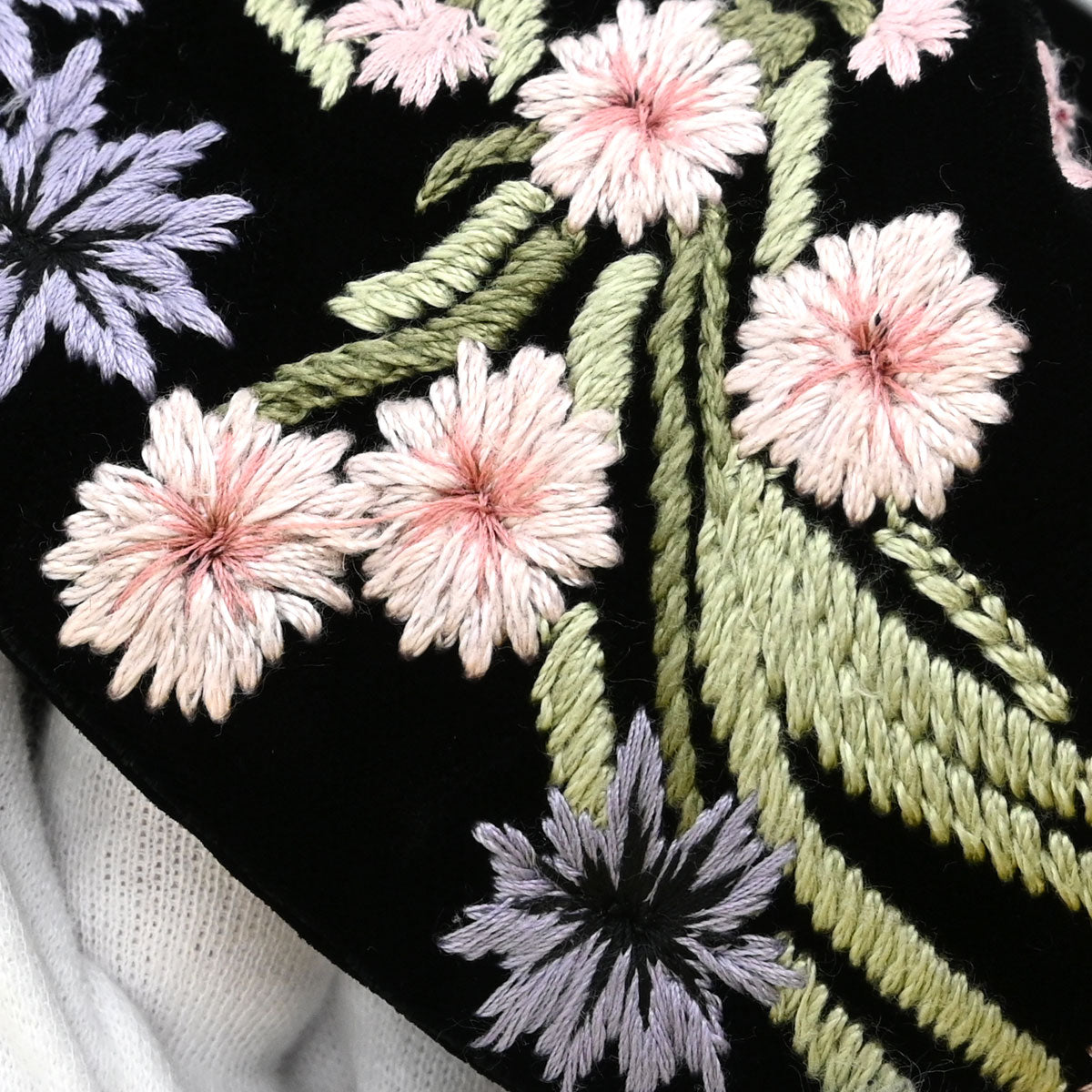 Miu Miu 2019 Embroidery Rhinestone Long Coat Black #38