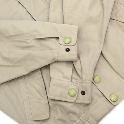 Burberrys Zip Up Hooded Jacket Light Beige #S