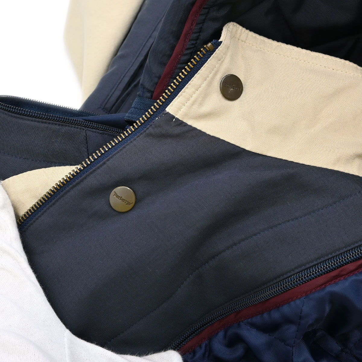 Burberrys Zip Up Hooded Jacket Light Beige #S