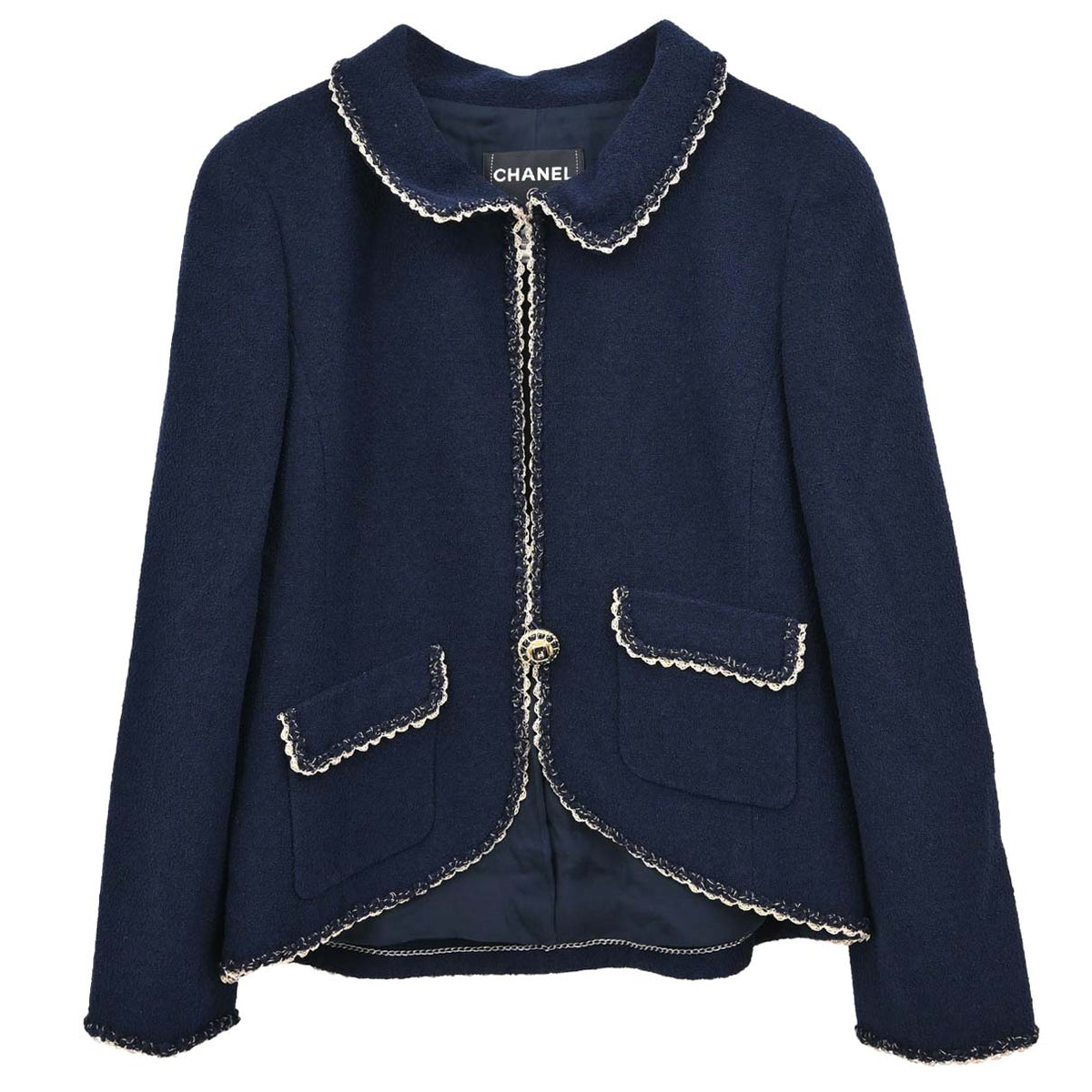 Chanel 2010 Tweed Jacket Navy #40