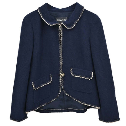 Chanel 2010 Tweed Jacket Navy #40