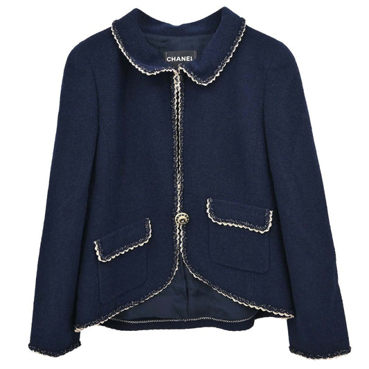Chanel 2010 Tweed Jacket Navy #40