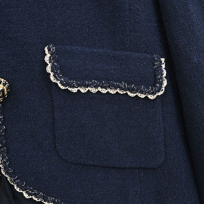 Chanel 2010 Tweed Jacket Navy #40
