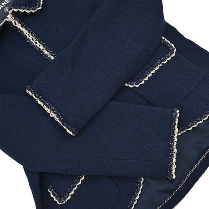 Chanel 2010 Tweed Jacket Navy #40