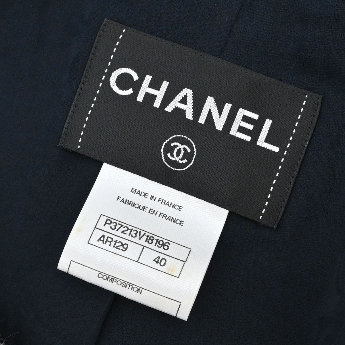 Chanel 2010 Tweed Jacket Navy #40