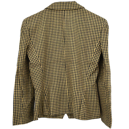 Christian Dior Double Breasted Houndstooth Jacket Black #36–38