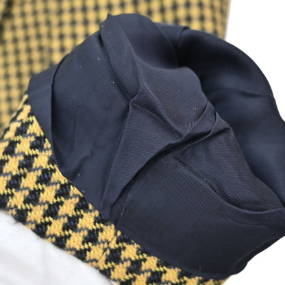 Christian Dior Double Breasted Houndstooth Jacket Black #36–38