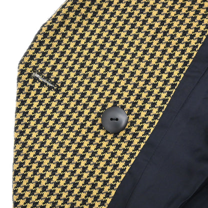 Christian Dior Double Breasted Houndstooth Jacket Black #36–38
