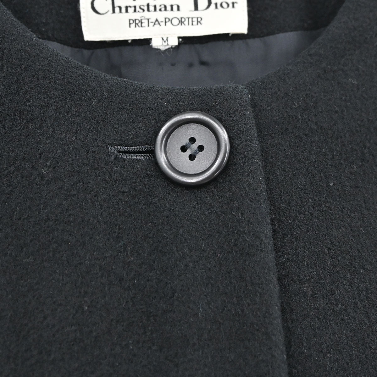 Christian Dior Collarless Jacket Black #M